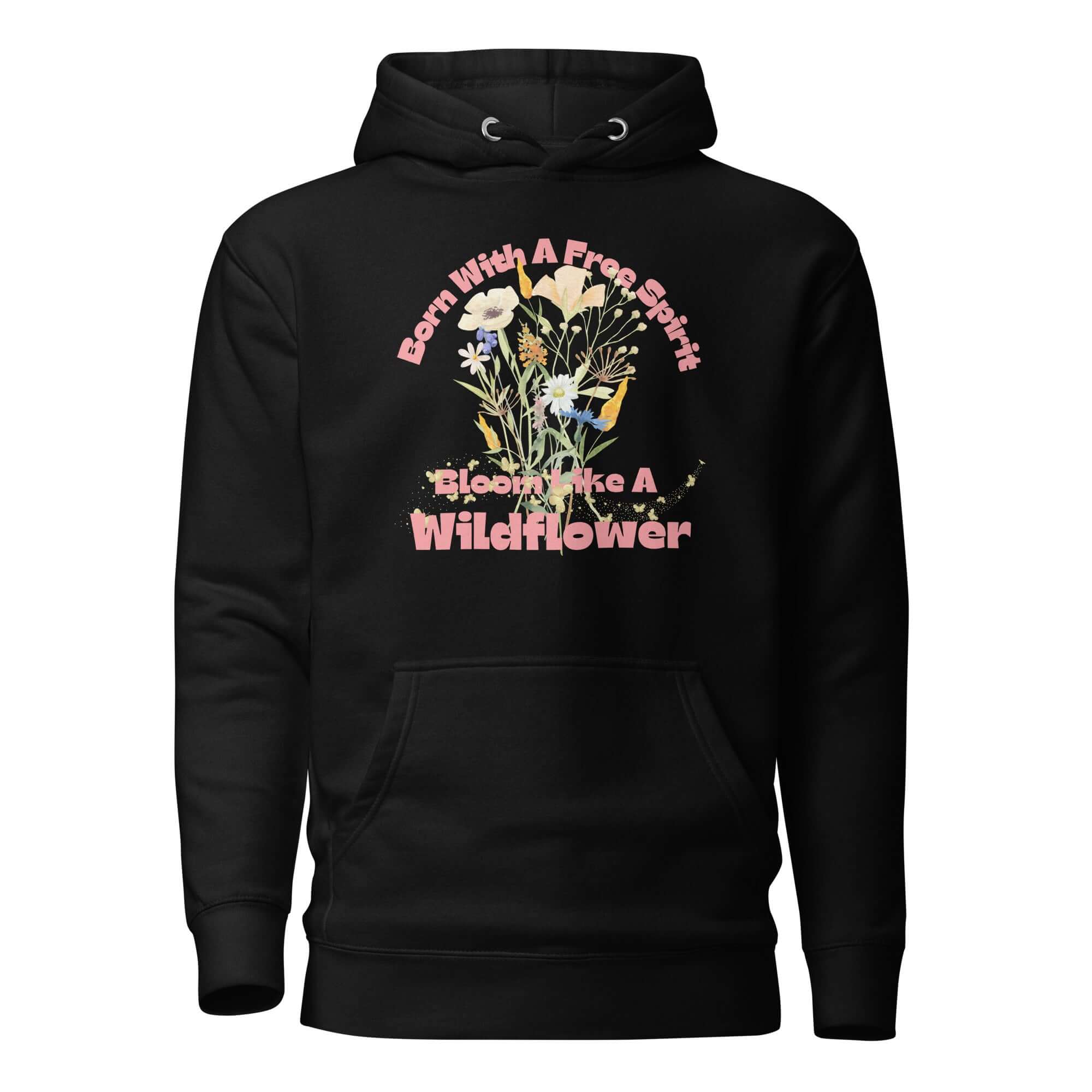 Free Spirit Wildflower Graphic Hoodie | Unisex Style, Hoodies, $ 50.00, A Moment Of Now™