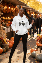 Skull & Jack O'Lantern Hoodie | Spooky Gothic Halloween Sweatshirt
