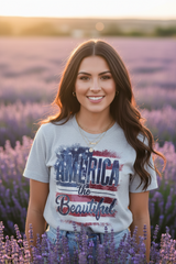 America The Beautiful T-Shirt | Patriotic Graphic Tee | Fourth of July Shirt