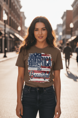 America The Beautiful T-Shirt | Patriotic Graphic Tee | Fourth of July Shirt | Boutique In USA, T-Shirts, $ 40.50, A Moment Of Now™