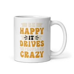 Be Happy Inspirational Coffee Mug - Joyful Start, Mugs, $ 17.00, A Moment Of Now™