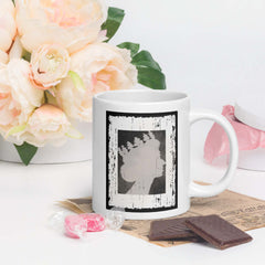 The Queen Silhouette Distressed Graphic Mug, Mugs, $ 17.50, A Moment Of Now™