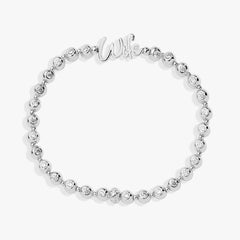 Wife Elongated Crystal Stretch Bracelet, Bracelets, $ 44.00, A Moment Of Now™