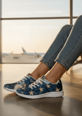 Star-Spangled Bloom Patriotic Floral Women's Sneakers, Sneakers, $ 85.00, A Moment Of Now™