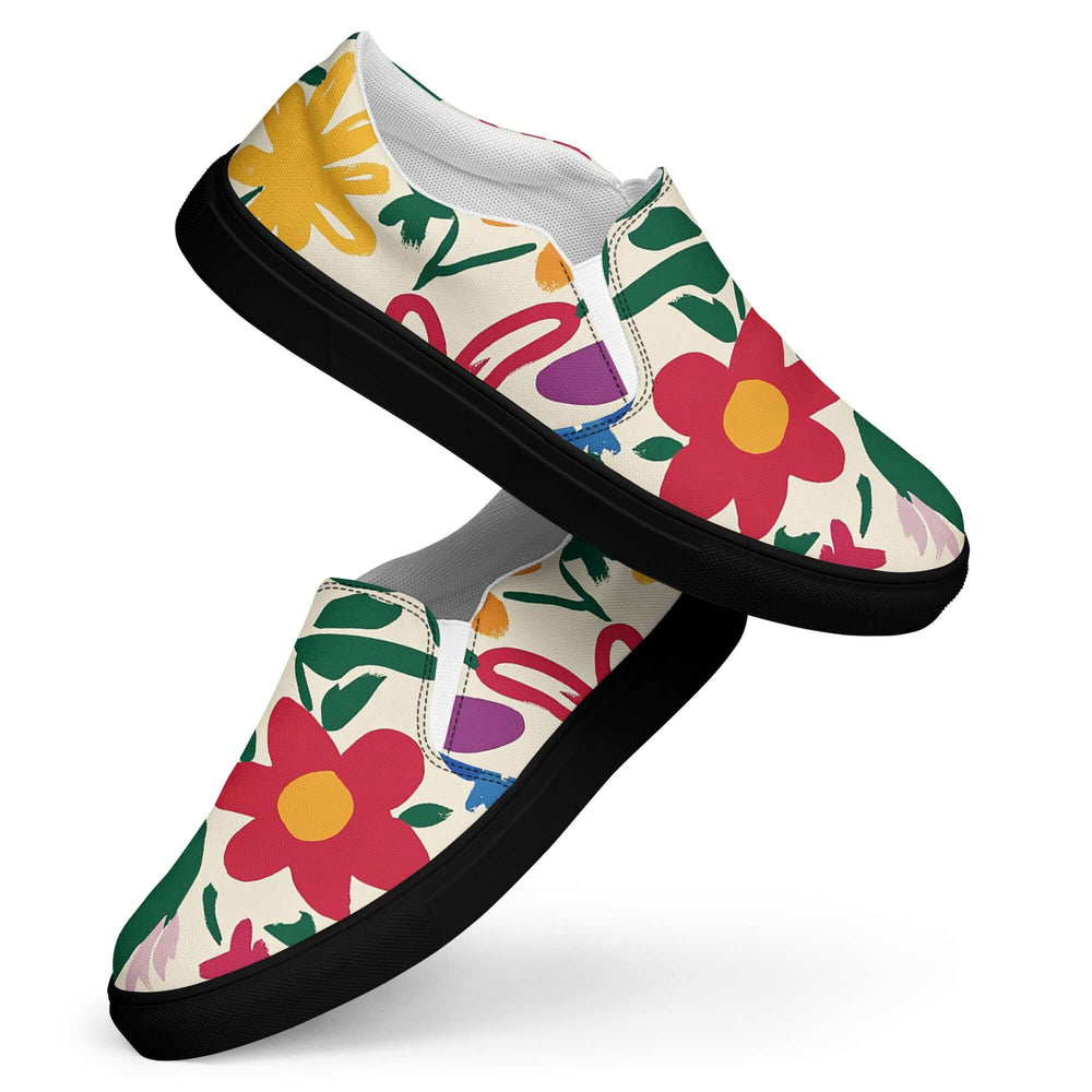 Lunetta Colorful Floral Women’s Slip-on Canvas Shoes | Boutique In USA, Flats, $ 68.50, A Moment Of Now™