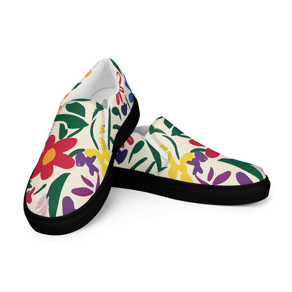 Lunetta Colorful Floral Women’s Slip-on Canvas Shoes | Boutique In USA, Flats, $ 68.50, A Moment Of Now™