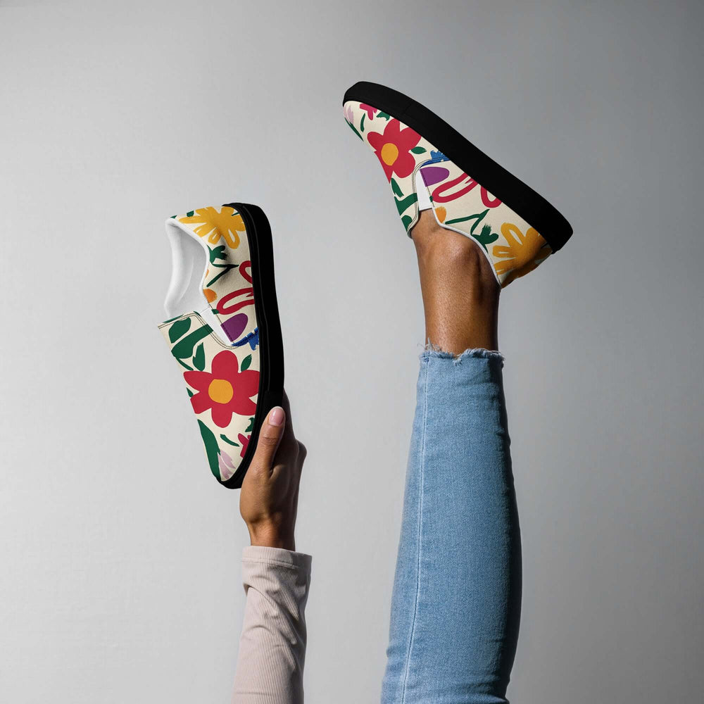 Lunetta Colorful Floral Women’s Slip-on Canvas Shoes | Boutique In USA, Flats, $ 68.50, A Moment Of Now™