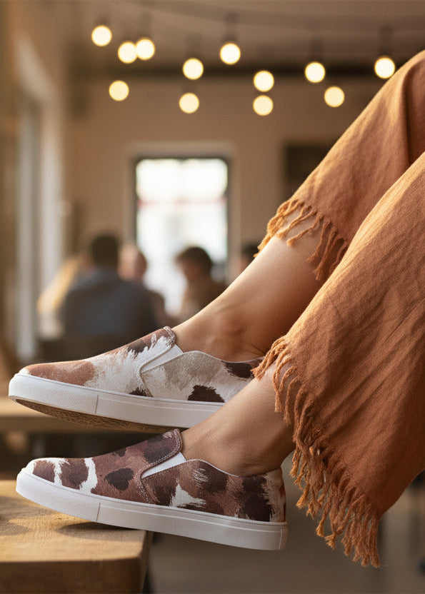 Torino Chic Animal Print Slip-On Sneakers Canvas Shoes | Boutique In USA, Sneakers, $ 65.00, A Moment Of Now™