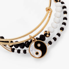 Mother of Pearl Yin Yang Bangles Set of 3, Bracelets, $ 33.90, A Moment Of Now™