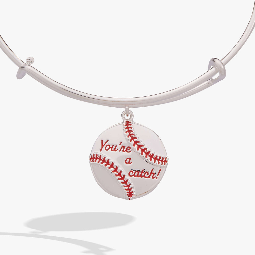 "You're A Catch" Baseball Charm Bangle, Bracelets, $ 28.00, A Moment Of Now™