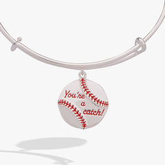 "You're A Catch" Baseball Charm Bangle, Bracelets, $ 28.00, A Moment Of Now™