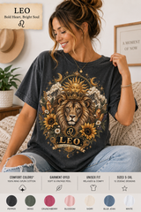 Leo Comfort Colors zodiac graphic t-shirt mockup