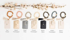 Leopard Beaded Key Ring Wallet Bracelet, Wallet Bracelets, $ 30.95, A Moment Of Now™