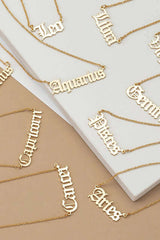 Laser Cut Zodiac Sign Pendant Necklace, Necklaces, $ 25.00, A Moment Of Now™