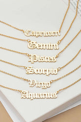 Laser Cut Zodiac Sign Pendant Necklace, Necklaces, $ 25.00, A Moment Of Now™