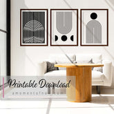 Minimalist Black & White Rainbow Sun & Moon Wall Art - Instant Download, Wall Art, $ 9.99, A Moment Of Now™