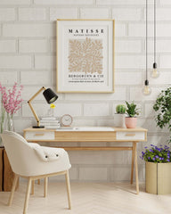 Matisse The Cutouts Flowers in Beige Abstract Minimalist Style Matter Poster Print, Posters, $ 19.50, A Moment Of Now™