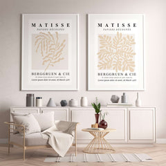 Matisse The Cutouts Flowers in Beige Abstract Minimalist Style Print Poster, Posters, $ 19.50, A Moment Of Now™