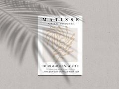 Matisse The Cutouts Flowers in Beige Abstract Minimalist Style Print Poster, Posters, $ 19.50, A Moment Of Now™