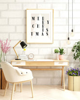 White Merry Christmas Tree Minimalist Holiday Matte Poster Wall Art, Posters, $ 19.50, A Moment Of Now™