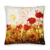 Watercolor Red Poppy Flower Decorative Throw Pillow Accent Cushion, Throw Pillows, $ 45.00, A Moment Of Now™