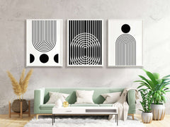 Minimalist Black & White Rainbow Sun & Moon Wall Art - Instant Download, Wall Art, $ 9.99, A Moment Of Now™