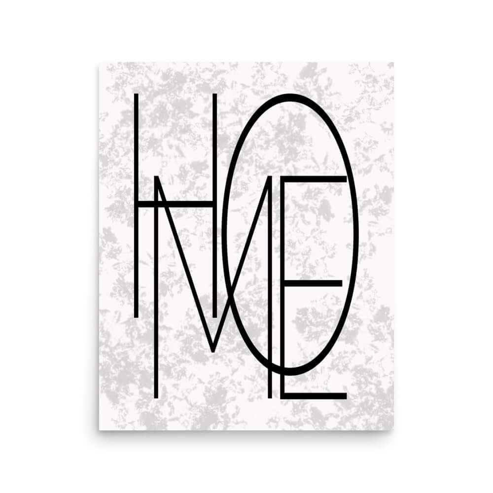 Home Black Letter Word Sign Matte Poster Print | Minimalist Wall Art, Posters, $ 29.50, A Moment Of Now™