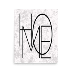 Home Black Letter Word Sign Matte Poster Print | Minimalist Wall Art, Posters, $ 29.50, A Moment Of Now™