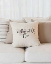 A Moment Of Now Mindfulness Premium Decorative Throw Pillow Accent Cushion in Floral White, Throw Pillows, $ 64.50, A Moment Of Now™
