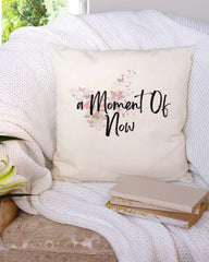 A Moment Of Now Mindfulness Premium Decorative Throw Pillow Accent Cushion in Floral White, Throw Pillows, $ 64.50, A Moment Of Now™