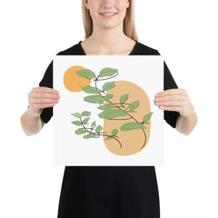 Abstract Botanical Line Art Minimal Botanical Art Boho Home Decor Matte Print Poster, Posters, $ 35.00, A Moment Of Now™