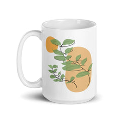 Abstract Botanical Line Art Minimal Botanical Art Coffee Tea Cup Mug, Mugs, $ 17.50, A Moment Of Now™