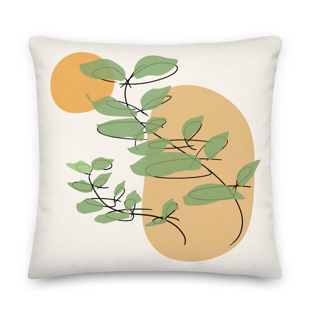 Abstract Botanical Line Art Minimalist Premium Accent Decorative Throw Pillow Cushion, Pillows, $ 71.50, A Moment Of Now™