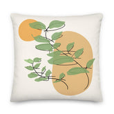 Abstract Botanical Line Art Minimalist Premium Accent Decorative Throw Pillow Cushion, Pillows, $ 71.50, A Moment Of Now™