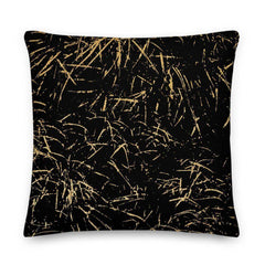 Abstract Grass Printed Decorative Premium Accent Throw Pillow Cushion - Gold / Black, Pillows, $ 71.50, A Moment Of Now™