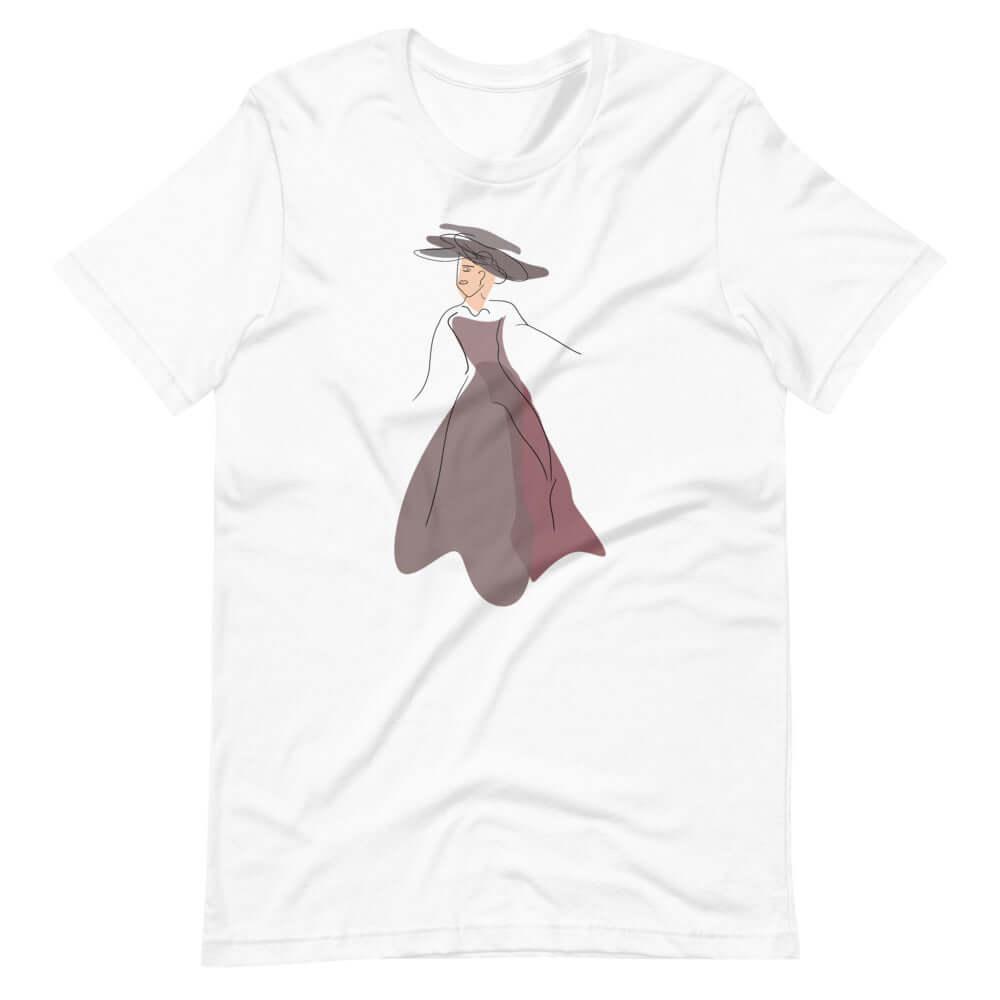 Abstract Line Art Drawing - Lady Noona Short-Sleeve Unisex T-Shirt, Tees, $ 30.95, A Moment Of Now™