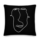 Abstract Line Art Drawing of a Face Premium Accent Decorative Throw Pillow Cushion, Pillows, $ 71.50, A Moment Of Now™