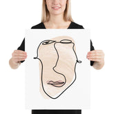 Abstract Minimal Line Art Drawing of a Face 10012020 Matte Poster, Posters, $ 40.00, A Moment Of Now™