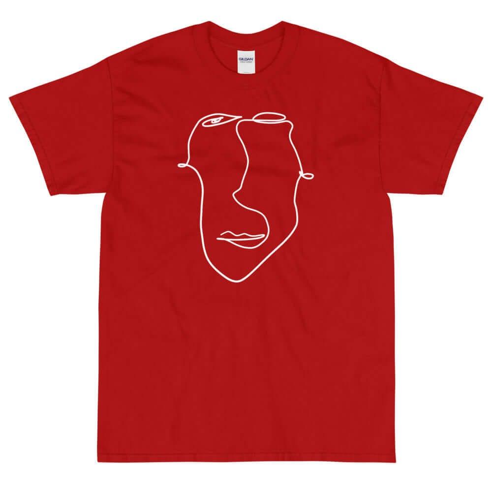 Abstract Minimal Line Art Drawing of a Face 10012020 Men's Classic Fit Short Sleeve T-Shirt | Boutique In USA, T-shirts, $ 35.44, A Moment Of Now™