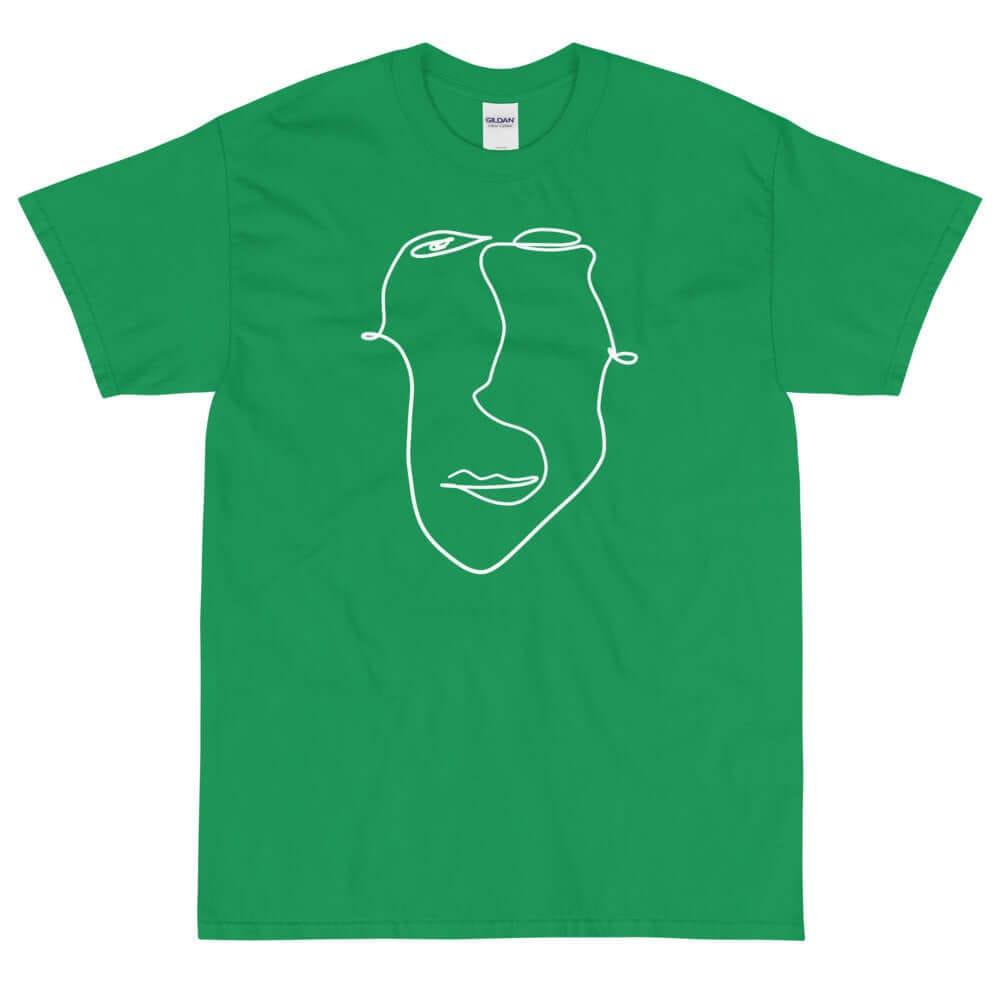 Abstract Minimal Line Art Drawing of a Face 10012020 Men's Classic Fit Short Sleeve T-Shirt | Boutique In USA, T-shirts, $ 35.44, A Moment Of Now™