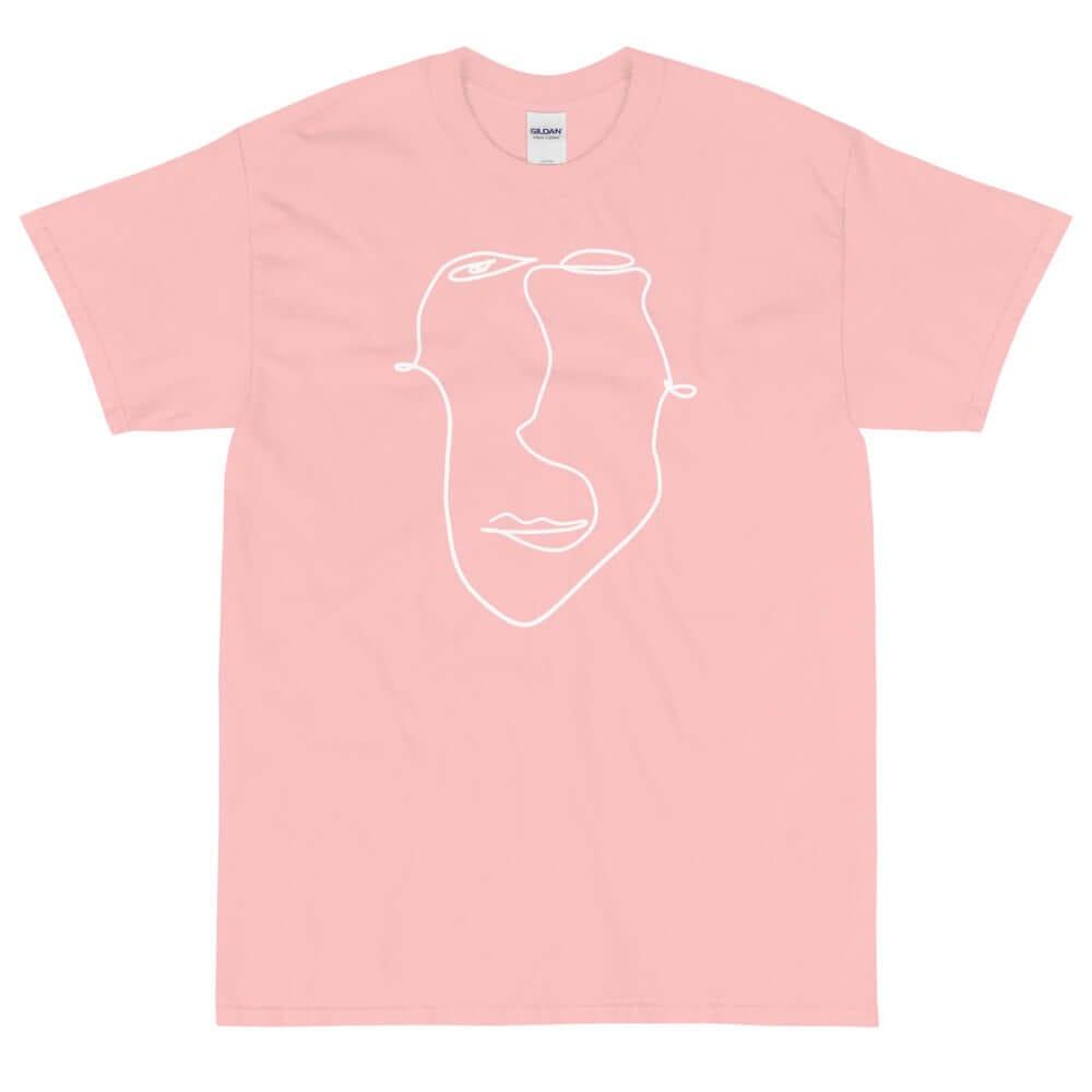 Abstract Minimal Line Art Drawing of a Face 10012020 Men's Classic Fit Short Sleeve T-Shirt | Boutique In USA, T-shirts, $ 35.44, A Moment Of Now™