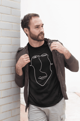 Abstract Minimal Line Art Drawing of a Face 10012020 Men's Classic Fit Short Sleeve T-Shirt | Boutique In USA, T-shirts, $ 35.44, A Moment Of Now™
