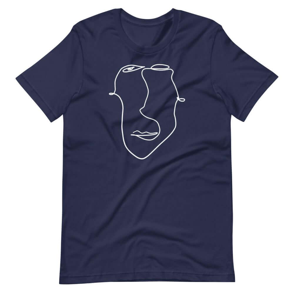 Abstract Minimal Line Art Drawing of a Face 10012020 Short-Sleeve Unisex T-Shirt | Boutique In USA, Tees, $ 40.44, A Moment Of Now™