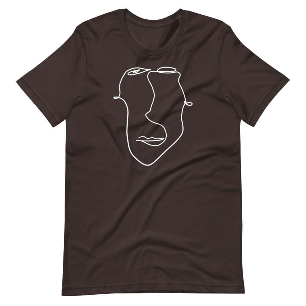Abstract Minimal Line Art Drawing of a Face 10012020 Short-Sleeve Unisex T-Shirt | Boutique In USA, Tees, $ 41.04, A Moment Of Now™