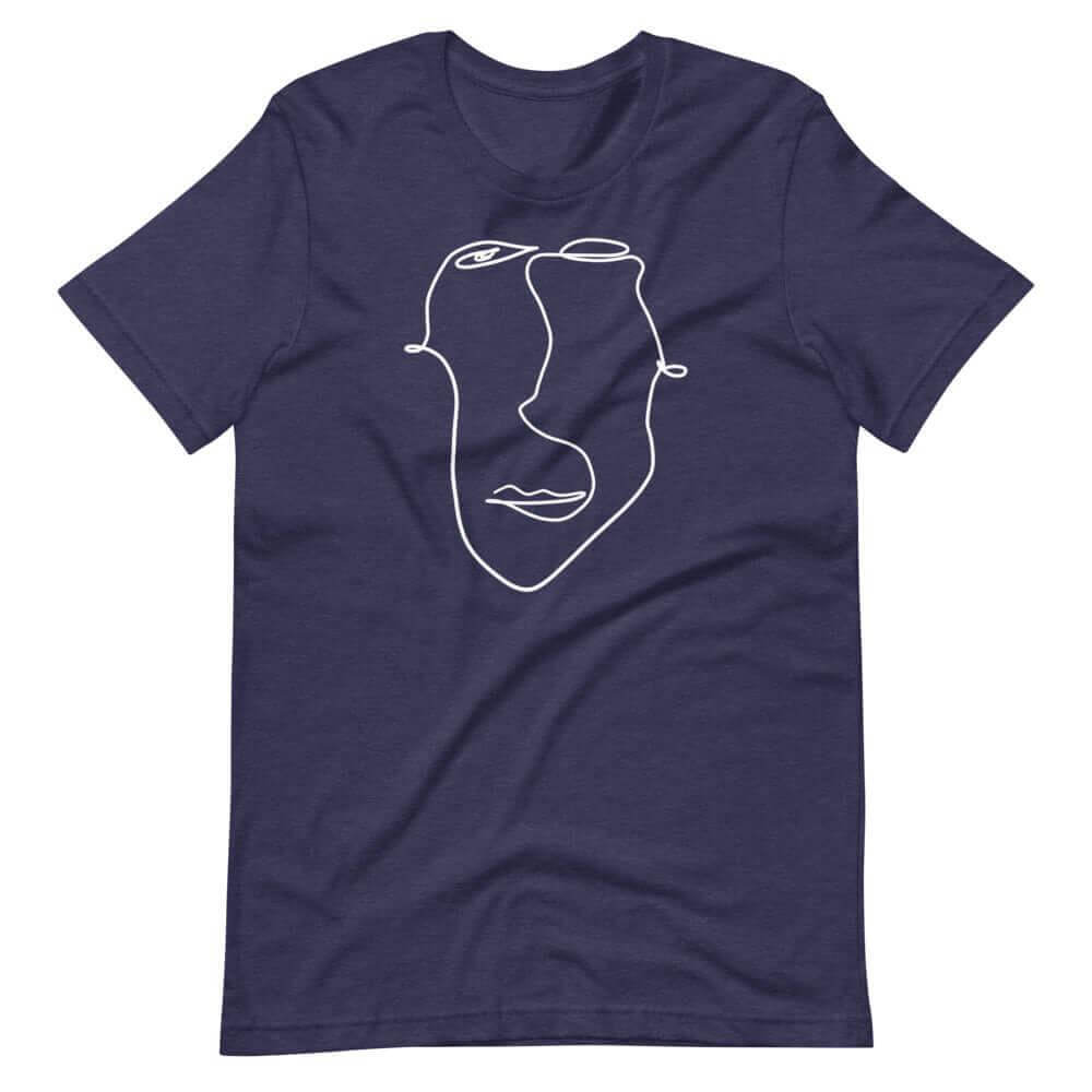 Abstract Minimal Line Art Drawing of a Face 10012020 Short-Sleeve Unisex T-Shirt | Boutique In USA, Tees, $ 40.44, A Moment Of Now™