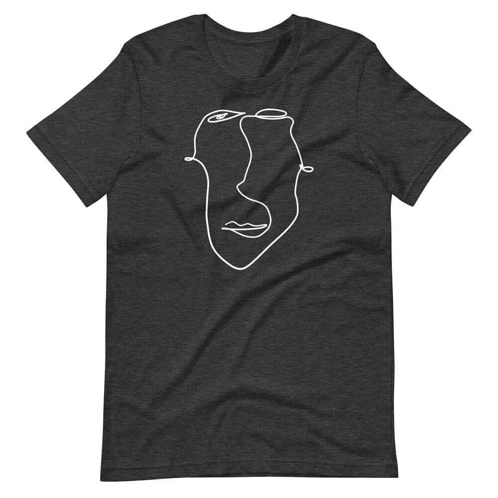 Abstract Minimal Line Art Drawing of a Face 10012020 Short-Sleeve Unisex T-Shirt | Boutique In USA, Tees, $ 40.44, A Moment Of Now™
