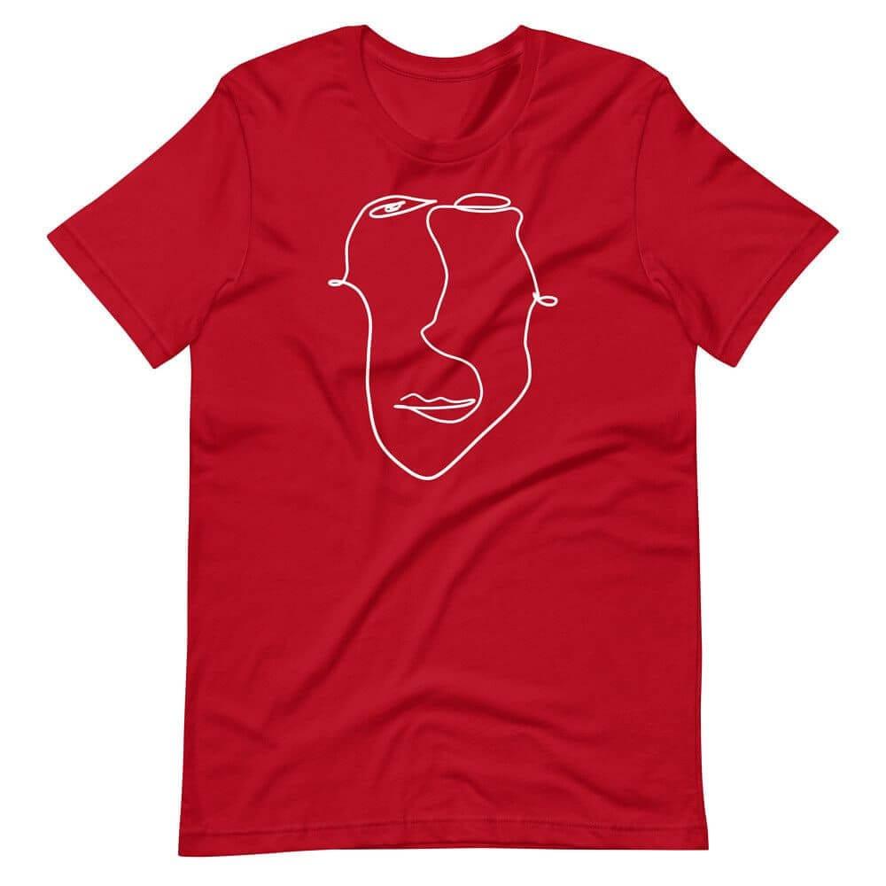 Abstract Minimal Line Art Drawing of a Face 10012020 Short-Sleeve Unisex T-Shirt | Boutique In USA, Tees, $ 41.04, A Moment Of Now™