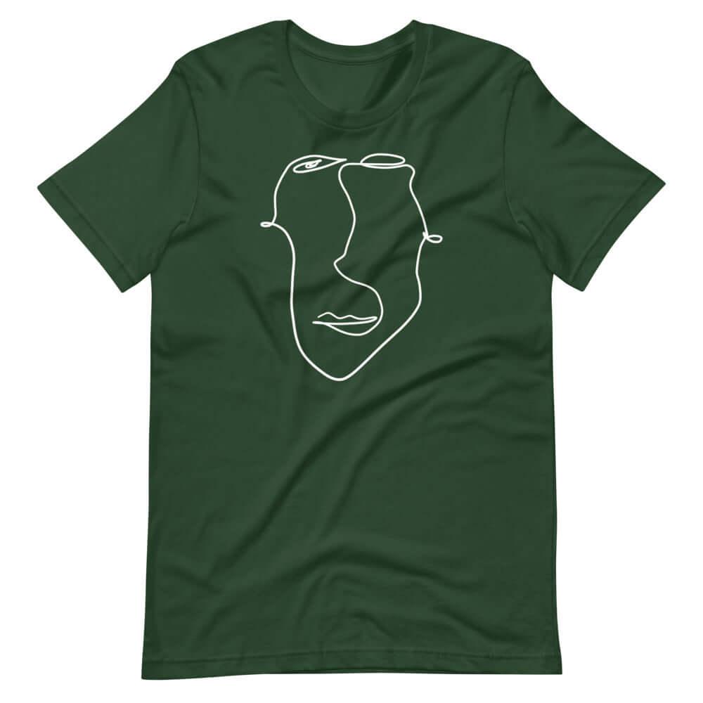 Abstract Minimal Line Art Drawing of a Face 10012020 Short-Sleeve Unisex T-Shirt | Boutique In USA, Tees, $ 41.04, A Moment Of Now™