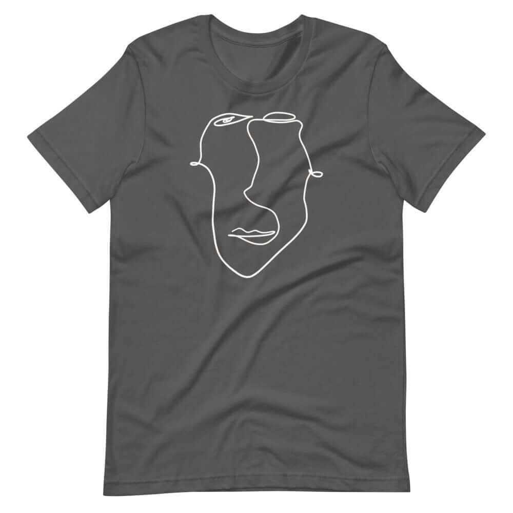 Abstract Minimal Line Art Drawing of a Face 10012020 Short-Sleeve Unisex T-Shirt | Boutique In USA, Tees, $ 41.04, A Moment Of Now™