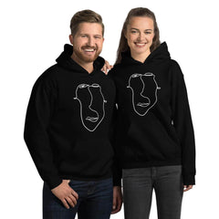 Abstract Minimal Line Art Drawing of a Face Unisex Hoodie | Boutique In USA, Hoodie, $ 51.24, A Moment Of Now™